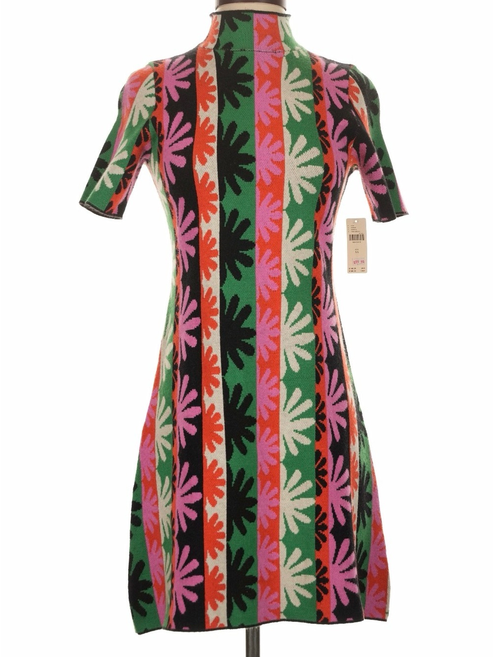 Anthropologie Multicolor Floral Stripe Knit Dress - Picture 5 of 5